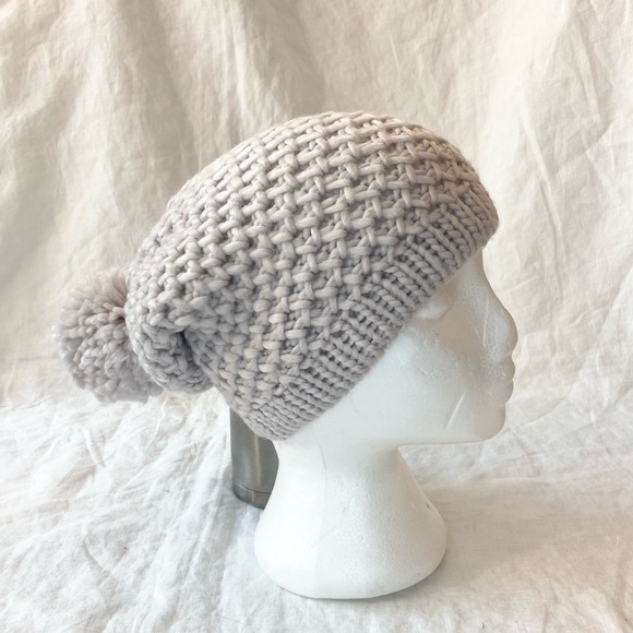 Lord & Taylor Slouching Knit Pom Toque Hat - Picture 9 of 16